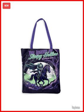 Canvas Tote Bag Gothic Literary Sleepy Hollow Large Book Bag